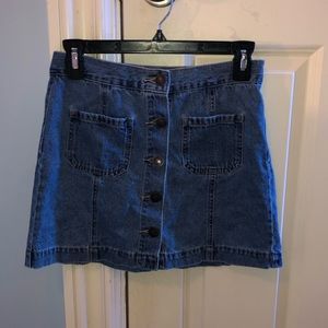 Forever 21 Button Down Jean Skirt